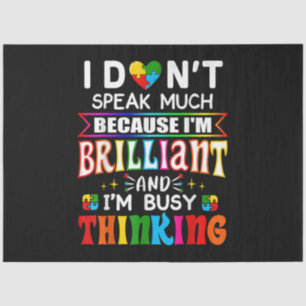 Papel De Seda No hablo mucho autismo brillante autista