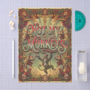 Papel De Seda ¡No mis monos! Extravaganza de circo vintage