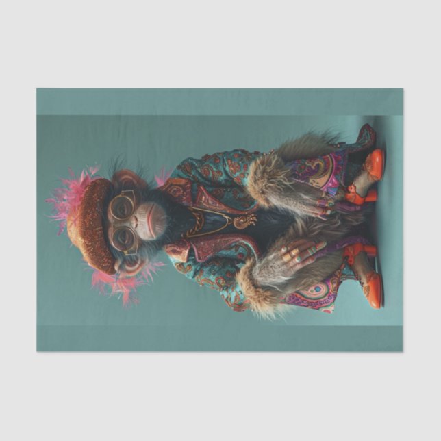 Papel De Seda No ver ningún mono malvado (Anverso)