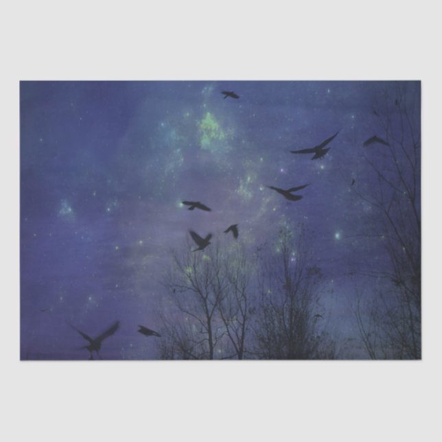 Papel De Seda Noche azul caótica (Anverso)