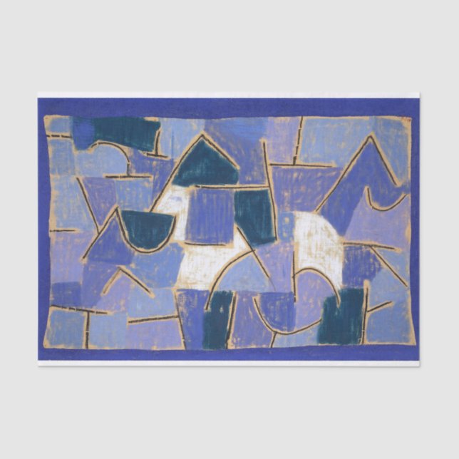 Papel De Seda Noche azul de Paul Klee, resumen (Anverso)