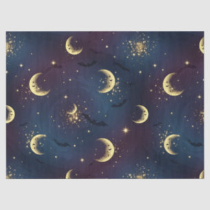 Papel De Seda Noche celestial de Halloween con Bokeh - Luna míst