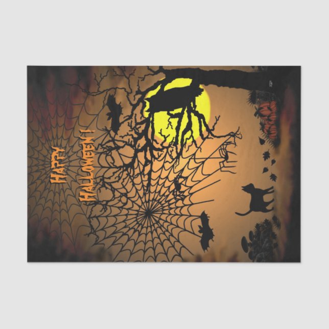 Papel De Seda Noche de Halloween, ¡Feliz Halloween! (Anverso)