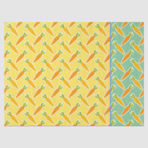 Papel De Seda Noche de Pascua: Bunny Carrots Yellow Green Kids F