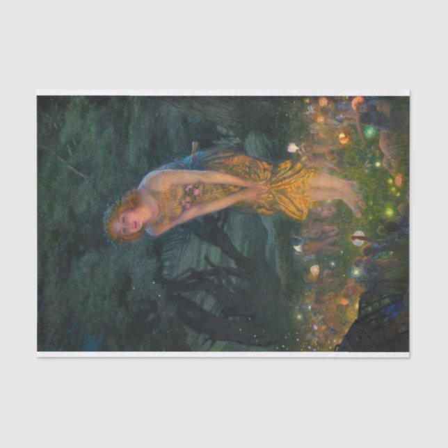 Papel De Seda Noche de verano por Edward Robert Hughes (Anverso)