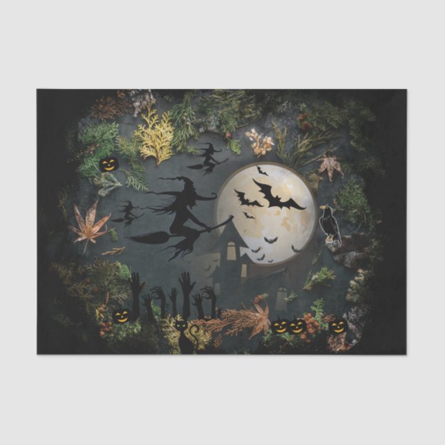 Papel De Seda Noche del Fiesta de las brujas (Anverso)