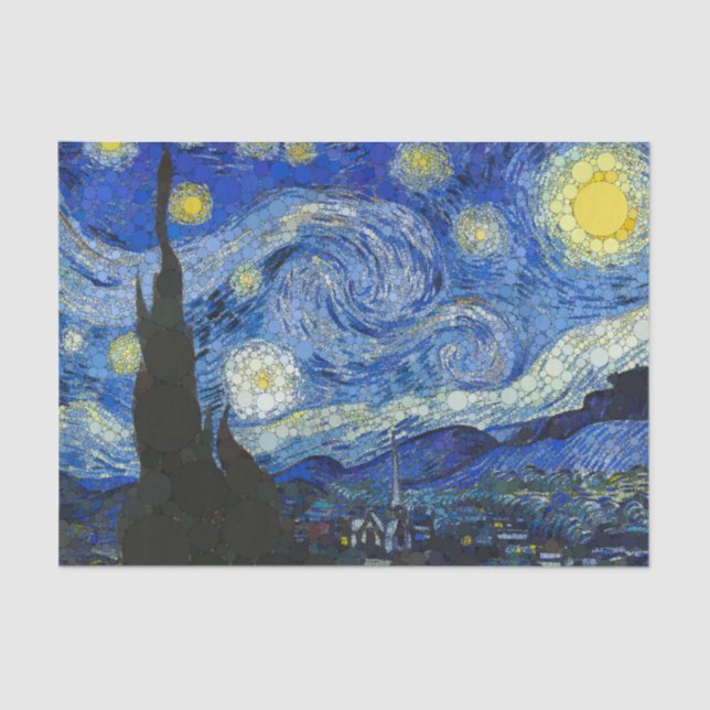 Papel De Seda Noche estrellada después de Vincent van Gogh (Anverso)