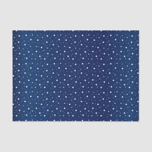 Papel De Seda Noche estrellada en azul marino degradado (Anverso)