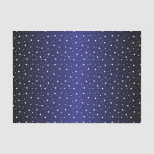 Papel De Seda Noche estrellada en azul oscuro brillante