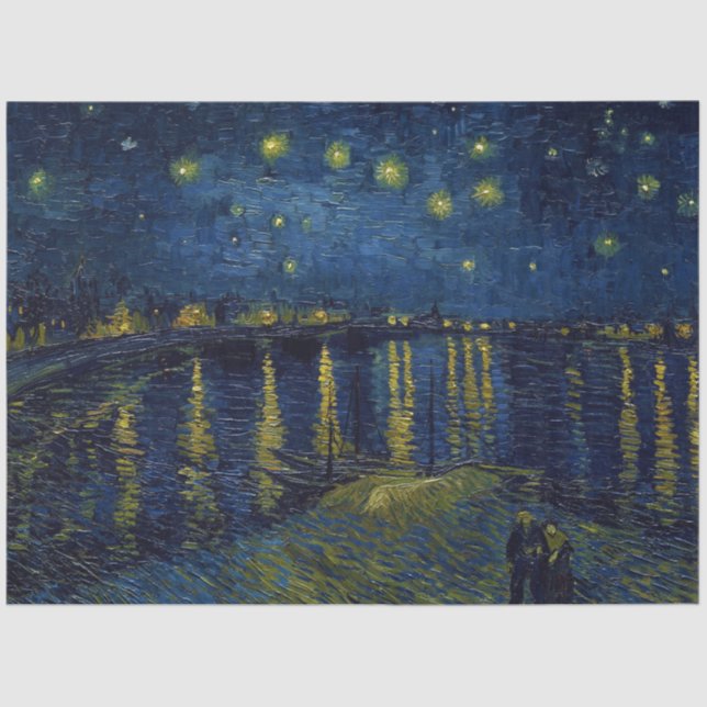Papel De Seda Noche estrellada, Vincent van Gogh (Anverso)