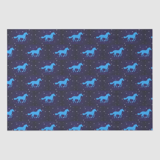 Papel De Seda Noche Horse Starry (Anverso)