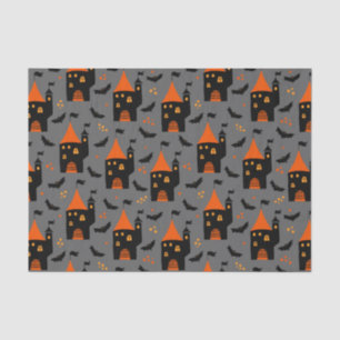 Papel De Seda Noche infantil Halloween Spooky Castle Bats