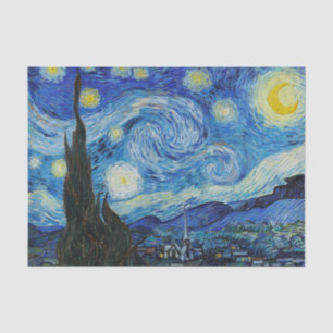 Papel De Seda Noche Van Gogh Starry. Arte vintage impresionista