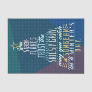 Papel De Seda Nochebuena de árbol de invierno Poema de copas de