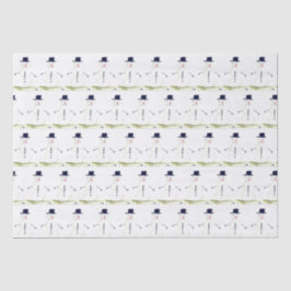 Papel De Seda Nochebuena de invierno de Snowman regalo de cosech