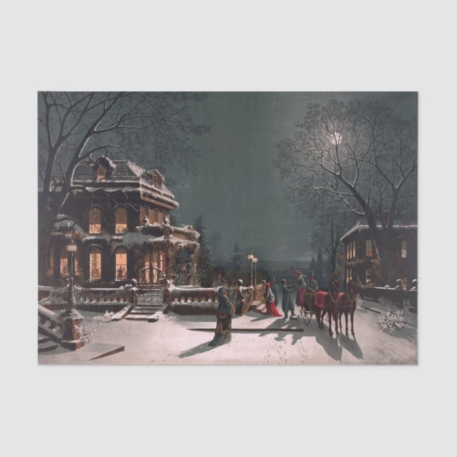 Papel De Seda Nochebuena del Victorian (Anverso)