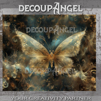 Papel De Seda Nocturne Mística - Descomposición de mariposa enca