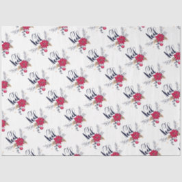 Papel De Seda Noel Poinsettias