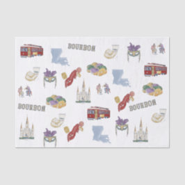 Papel De Seda Nola Louisiana Tema Mardi Gras