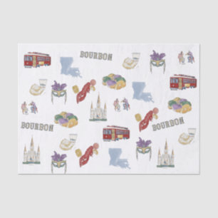 Papel De Seda Nola Louisiana Tema Mardi Gras