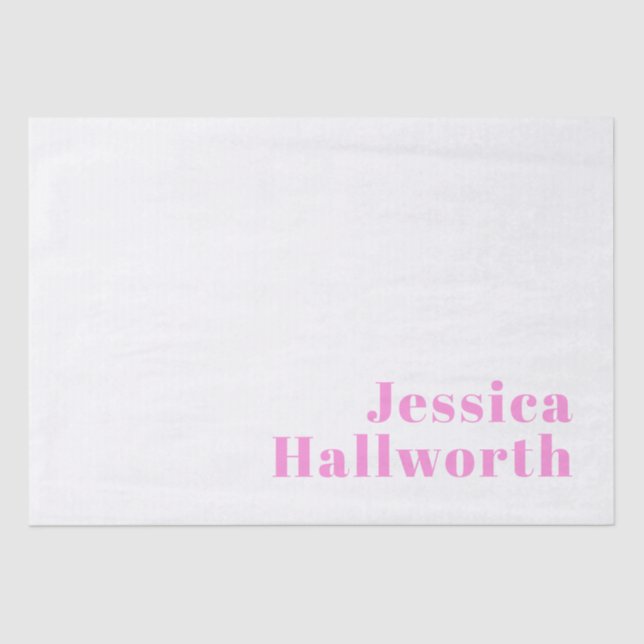 Papel De Seda Nombre comercial editable moderno o nombre y apell (Anverso)