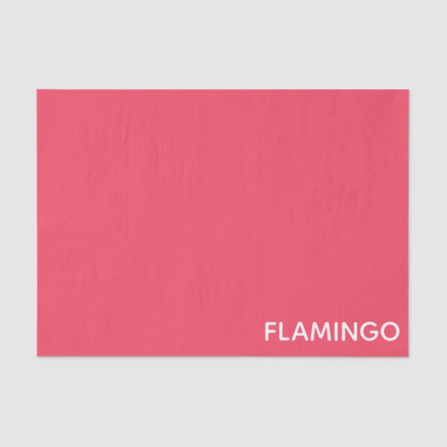Papel De Seda Nombre de color rosa flamenco (Anverso)