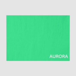 Papel De Seda Nombre de color verde de Aurora