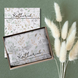 Papel De Seda Nombre de flor silvestre boho
