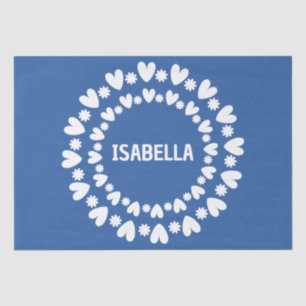 Papel De Seda Nombre De Flores Y Corazones