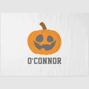 Papel De Seda Nombre de la cara de calabaza simple de Halloween 