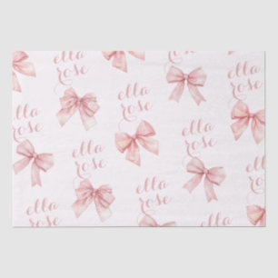 Papel De Seda Nombre de lazo rosa