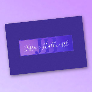 Papel De Seda Nombre de letra moderna elegante y monograma Ombre