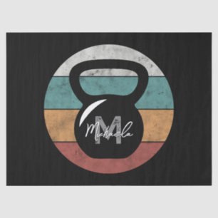 Papel De Seda Nombre del monograma del personalizado del timbre 