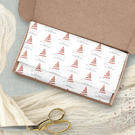 Papel De Seda Nombre del patrón del árbol de oro rojo Feliz Navi