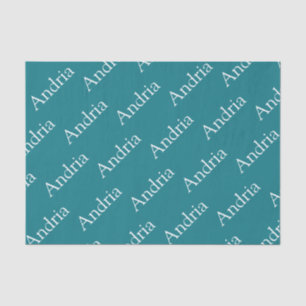 Papel De Seda Nombre editable en monograma en mosaico