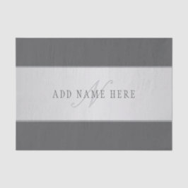 Papel De Seda Nombre elegante y letra de monograma (u otro texto