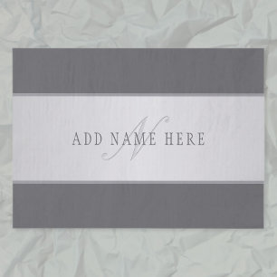 Papel De Seda Nombre elegante y letras de monograma (u otro text