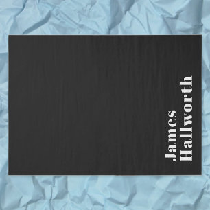 Papel De Seda Nombre moderno retro editable elegante (u otro tex