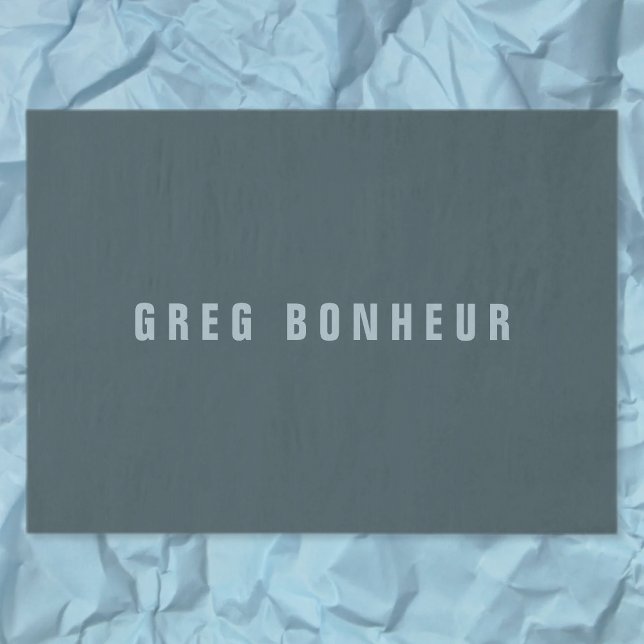 Papel De Seda Nombre moderno y elegante | Gris azul (Subido por el creador)