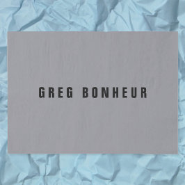 Papel De Seda Nombre moderno y elegante | Gris y negro