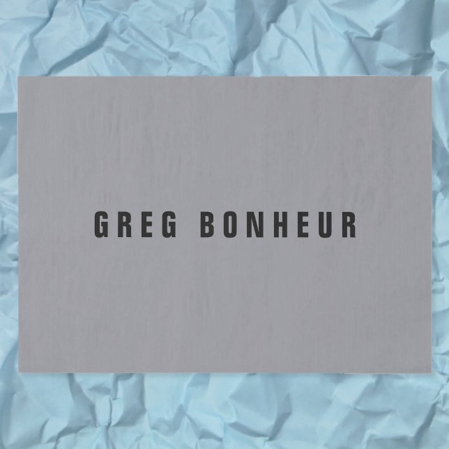 Papel De Seda Nombre moderno y elegante | Gris y negro (Subido por el creador)