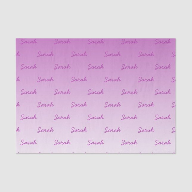 Papel De Seda Nombre modificable simple | Editable Cualquier col (Anverso)