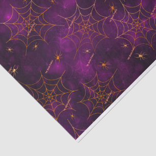 Papel De Seda Nombre, Patrón Bokeh de Telarañas Espeluznantes