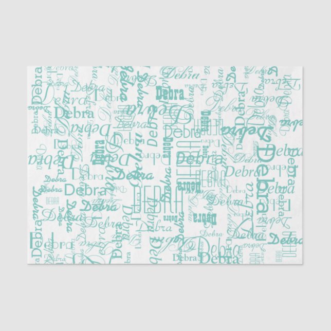 Papel De Seda Nombre personalizado: Blue Tissue Pape (Anverso)