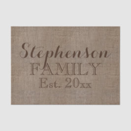 Papel De Seda Nombre personalizado Burlap Impresión rusa