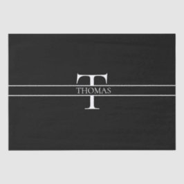 Papel De Seda Nombre personalizado monogramado elegante