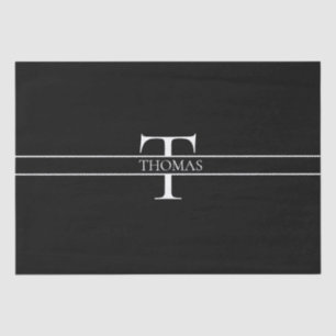 Papel De Seda Nombre personalizado monogramado elegante