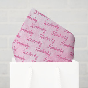 Papel De Seda Nombre personalizado rosa personalizado