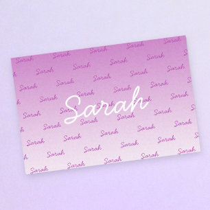 Papel De Seda Nombre simple editable Ombre de cualquier color