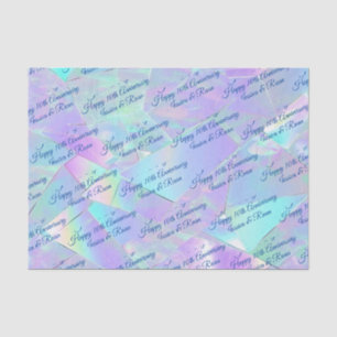 Papel De Seda Nombres de cualquier año aniversario guión azul ir
